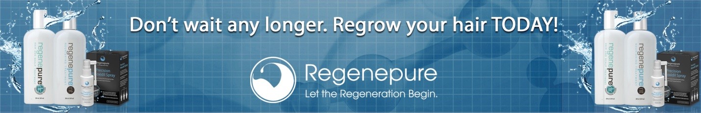 regenepure hair loss shampoos and hair growth products banner